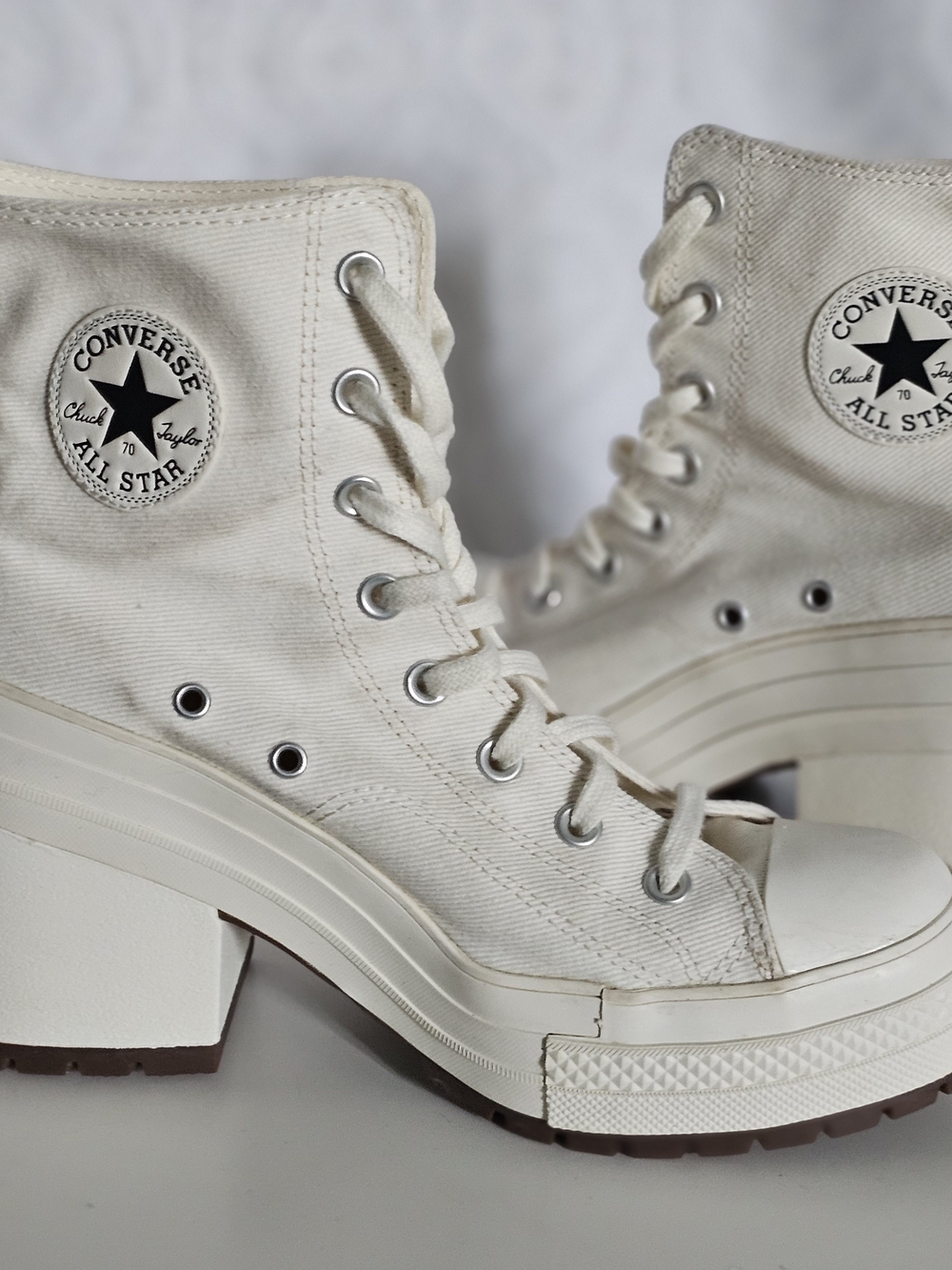 Converse Chuck Taylor All Star High-Top Platform Boots in Off-White
